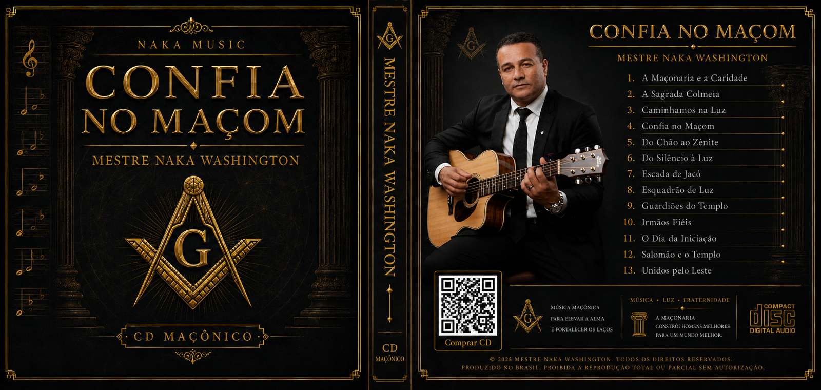 Capa do CD Confia No Maçom - Mestre Naka Washington